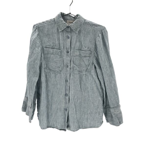 Reformation 'Ian' Blue Linen Oversized Linen Shirt Size XS - Picture 1 of 3
